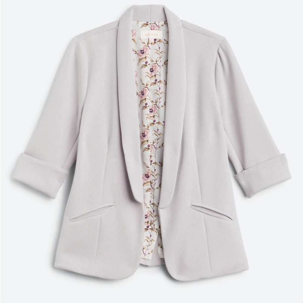 Skies are Blue - 3/4 sleeve blazer
